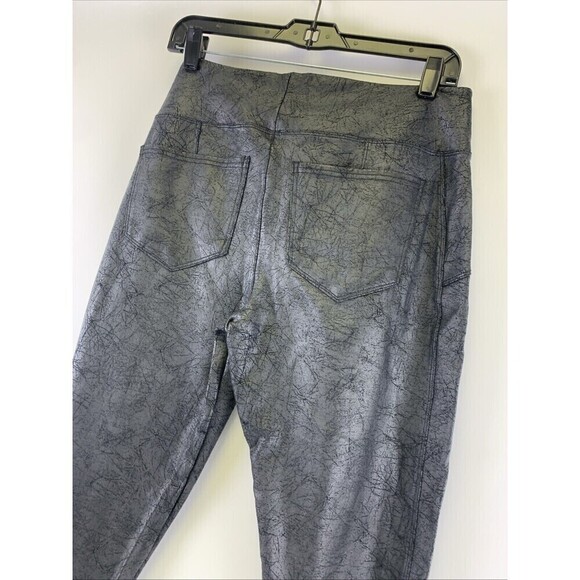 Mudd FLX Stretch Leggings Ponte Metallic Distressed Pull On Back PocketsWomen XL - Picture 6 of 11